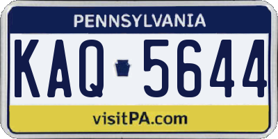 PA license plate KAQ5644