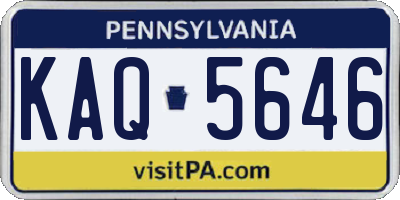 PA license plate KAQ5646