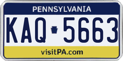 PA license plate KAQ5663