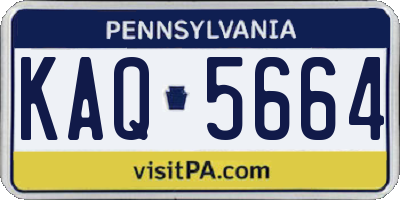 PA license plate KAQ5664