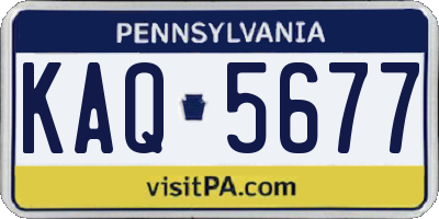 PA license plate KAQ5677