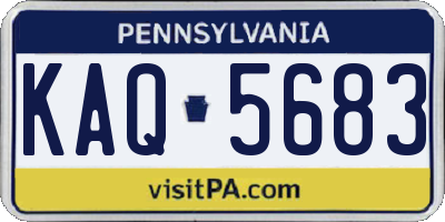 PA license plate KAQ5683