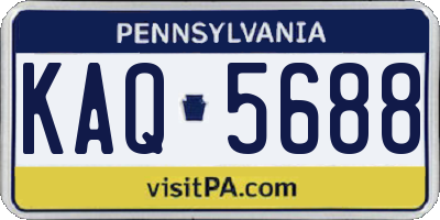 PA license plate KAQ5688