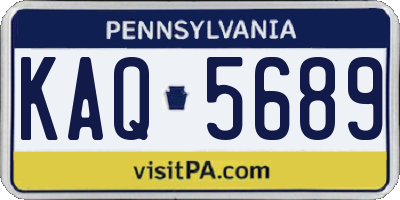 PA license plate KAQ5689
