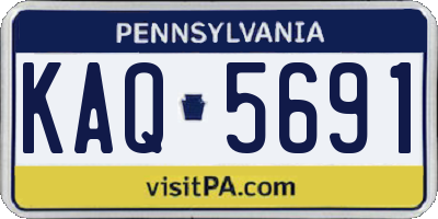 PA license plate KAQ5691