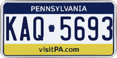 PA license plate KAQ5693
