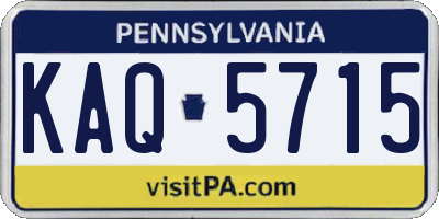 PA license plate KAQ5715