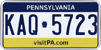 PA license plate KAQ5723