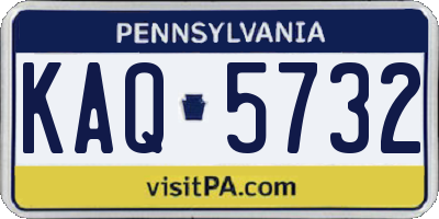 PA license plate KAQ5732