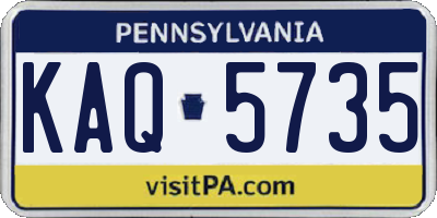 PA license plate KAQ5735