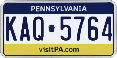 PA license plate KAQ5764