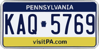PA license plate KAQ5769