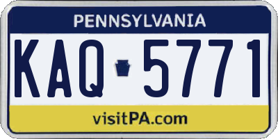 PA license plate KAQ5771