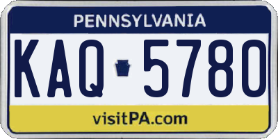 PA license plate KAQ5780
