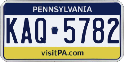 PA license plate KAQ5782