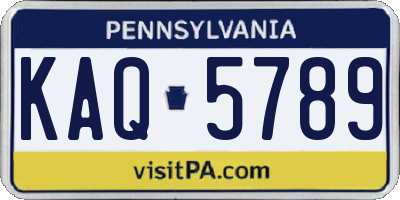 PA license plate KAQ5789