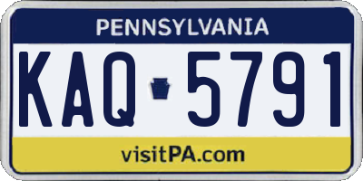 PA license plate KAQ5791