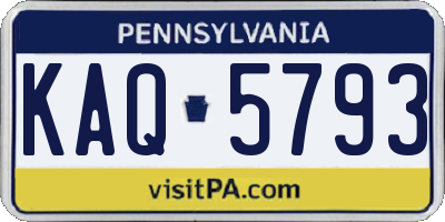 PA license plate KAQ5793