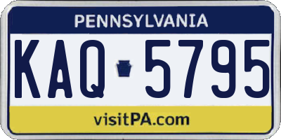 PA license plate KAQ5795