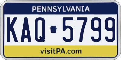 PA license plate KAQ5799