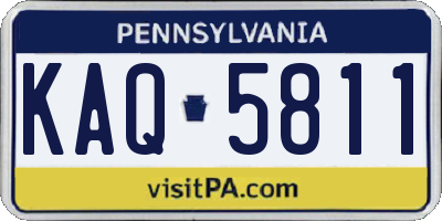 PA license plate KAQ5811