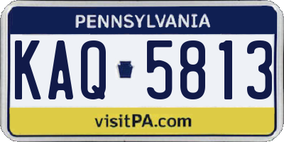 PA license plate KAQ5813
