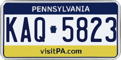 PA license plate KAQ5823