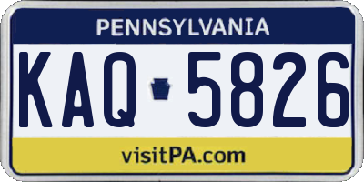 PA license plate KAQ5826