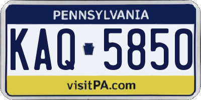 PA license plate KAQ5850
