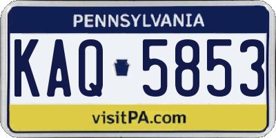 PA license plate KAQ5853