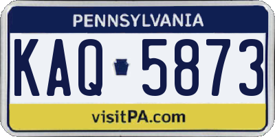 PA license plate KAQ5873