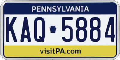 PA license plate KAQ5884