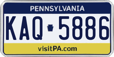 PA license plate KAQ5886