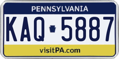 PA license plate KAQ5887