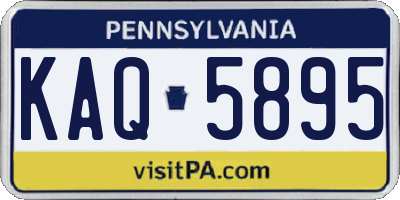 PA license plate KAQ5895