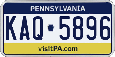 PA license plate KAQ5896
