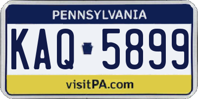 PA license plate KAQ5899