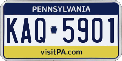 PA license plate KAQ5901