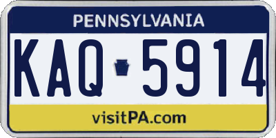 PA license plate KAQ5914