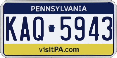 PA license plate KAQ5943