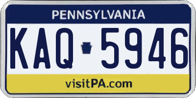 PA license plate KAQ5946