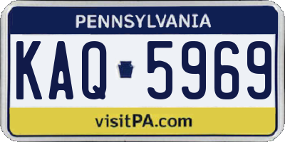 PA license plate KAQ5969
