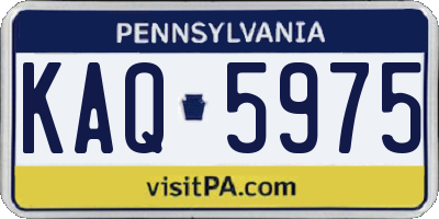 PA license plate KAQ5975