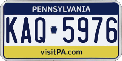PA license plate KAQ5976