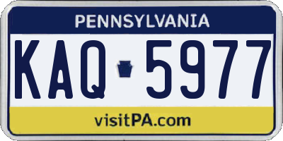 PA license plate KAQ5977