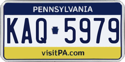 PA license plate KAQ5979