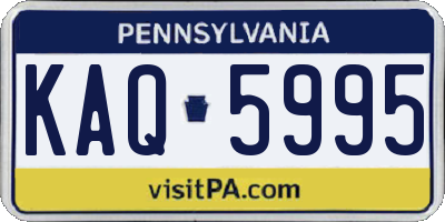 PA license plate KAQ5995