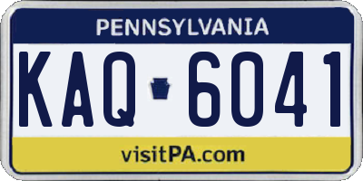 PA license plate KAQ6041