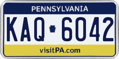PA license plate KAQ6042