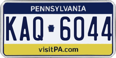 PA license plate KAQ6044